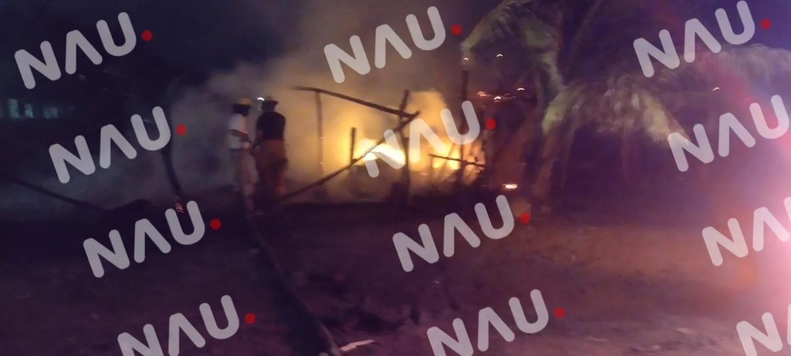 Incendio de una palapa en Playa San Benito es Sofocado por Protección Civil
