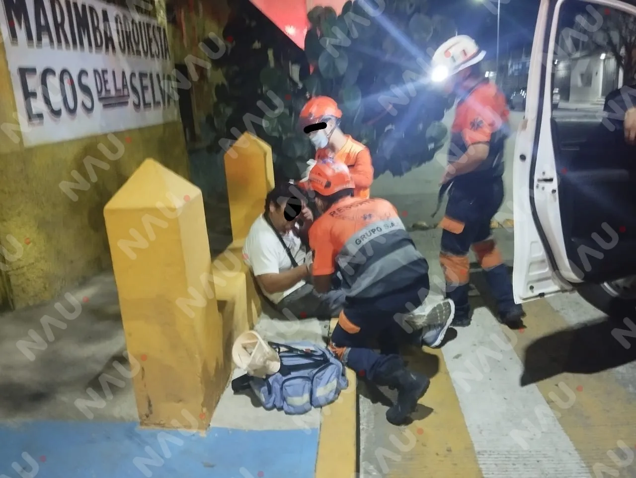Hombre resulta lesionado en la vía pública; presentaba heridas en la cabeza y posible estado etílico
