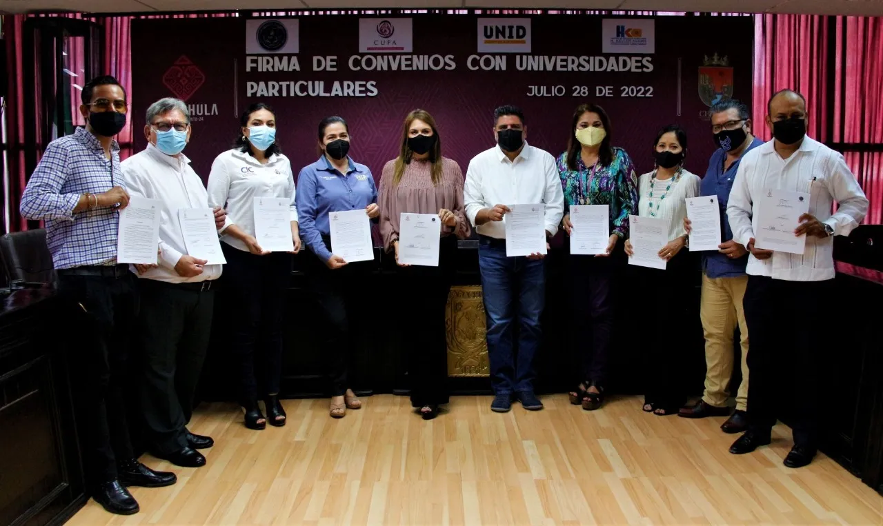 AYUNTAMIENTO DE TAPACHULA SIGNA CONVENIOS CON UNIVERSIDADES PRIVADAS