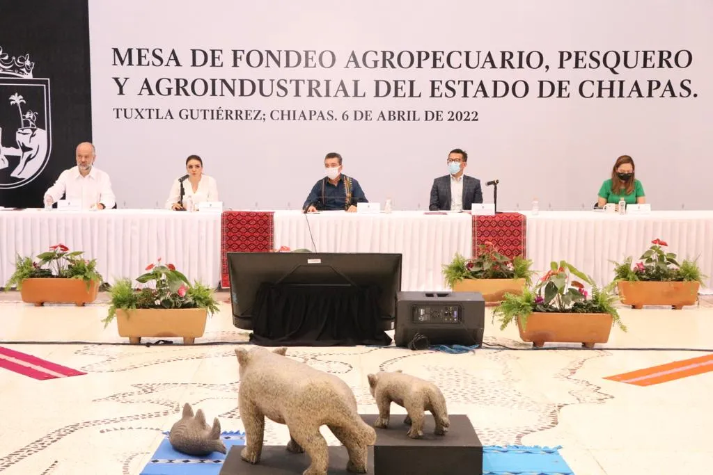 Gobernador participa en la Mesa de Fondeo Agropecuario, Pesquero y Agroindustrial de Chiapas