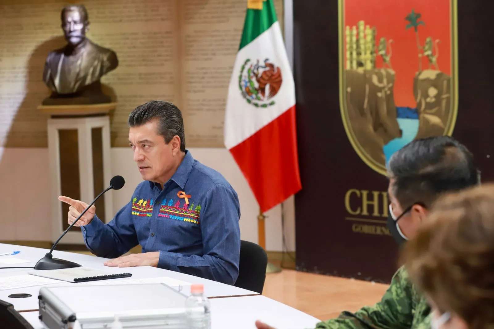 Ante comandante de la VII Región Militar Armando Montaño, celebra Rutilio Escandón próxima construcción del Hospital Militar Regional de Especialidades “El Sabino”