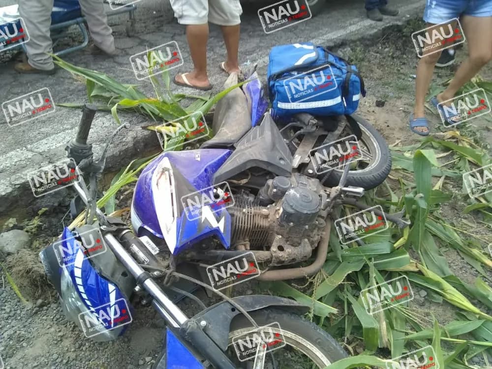 Muere motociclista que se accidentó en Frontera Hidalgo.