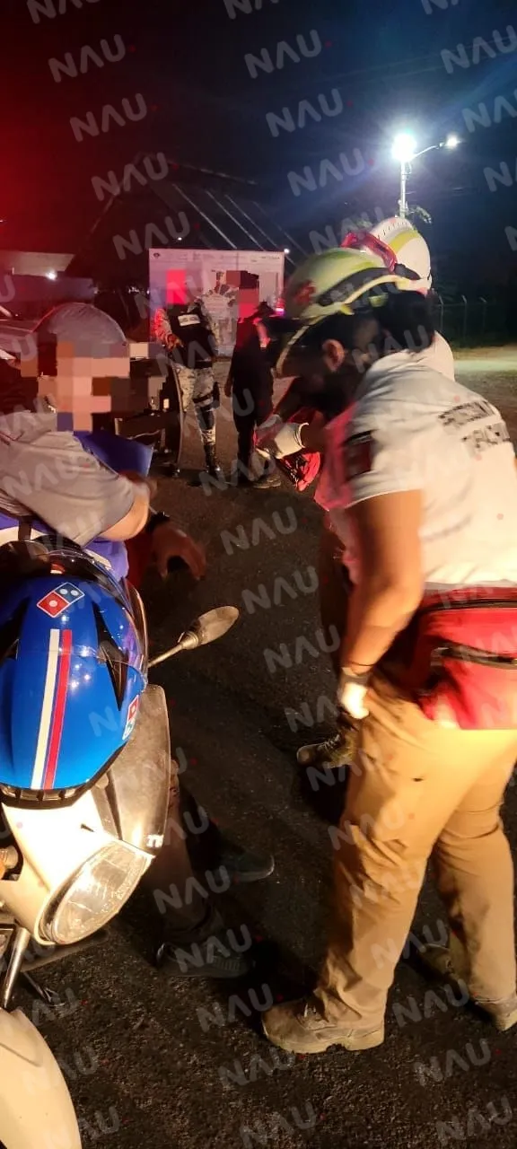 Motociclista resulta lesionado en accidente en Tapachula
