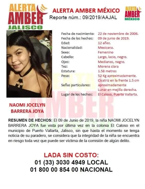 Menor que tenía alerta Amber fue localizada en Tapachula.