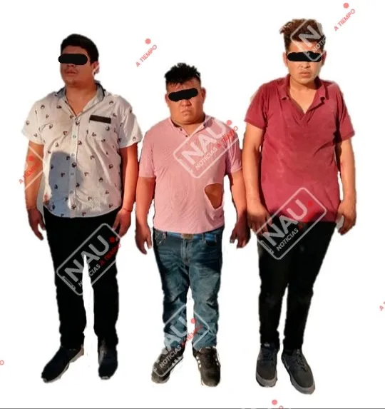 Los tres presuntos asaltantes detenidos se encuentran involucrados en varios asaltos a cuentahabientes