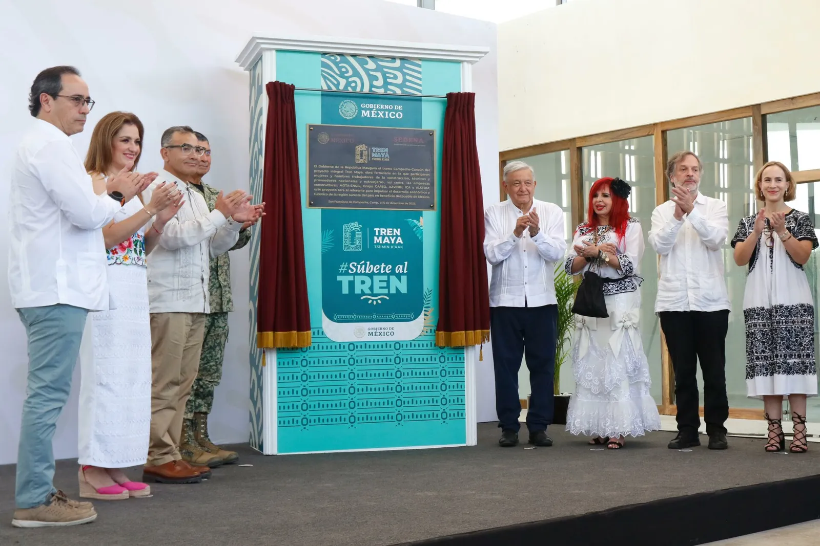 Acompaña Rutilio Escandón al presidente AMLO en inauguración de la primera etapa del Tren Maya