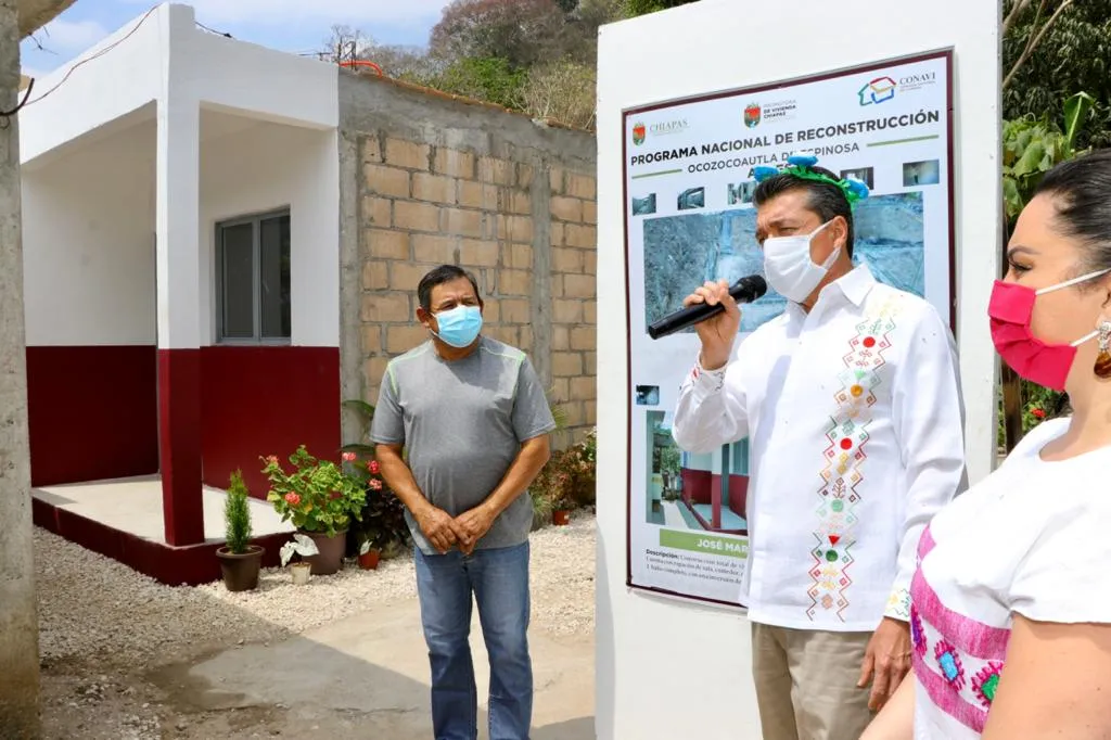 Gracias al Programa Nacional de Reconstrucción, 401 familias de Ocozocoautla serán beneficiadas con viviendas