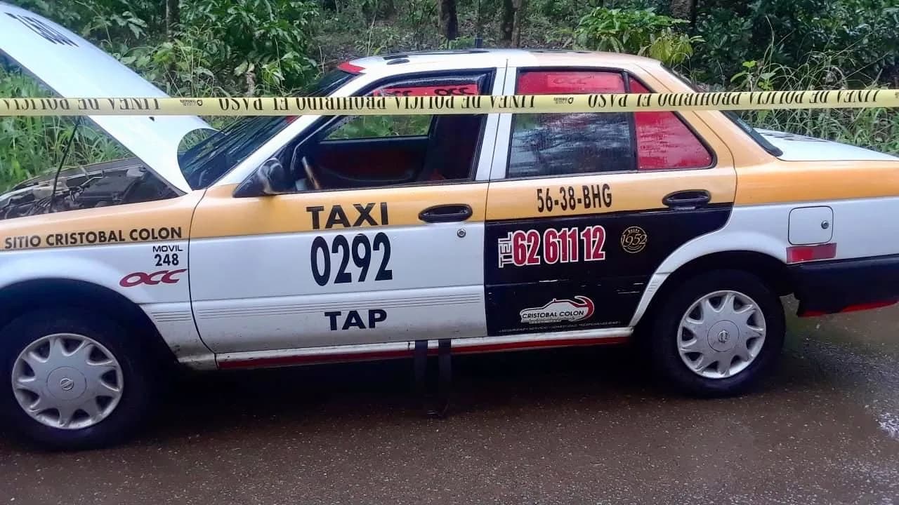 Localizan taxi en la colonia Unidad 2000 de Tapachula