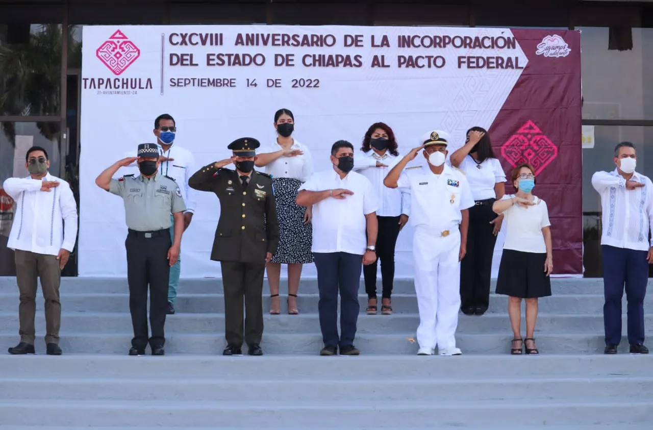 CONMEMORA AYUNTAMIENTO DE TAPACHULA, INCORPORACIÓN DE CHIAPAS AL PACTO FEDERAL