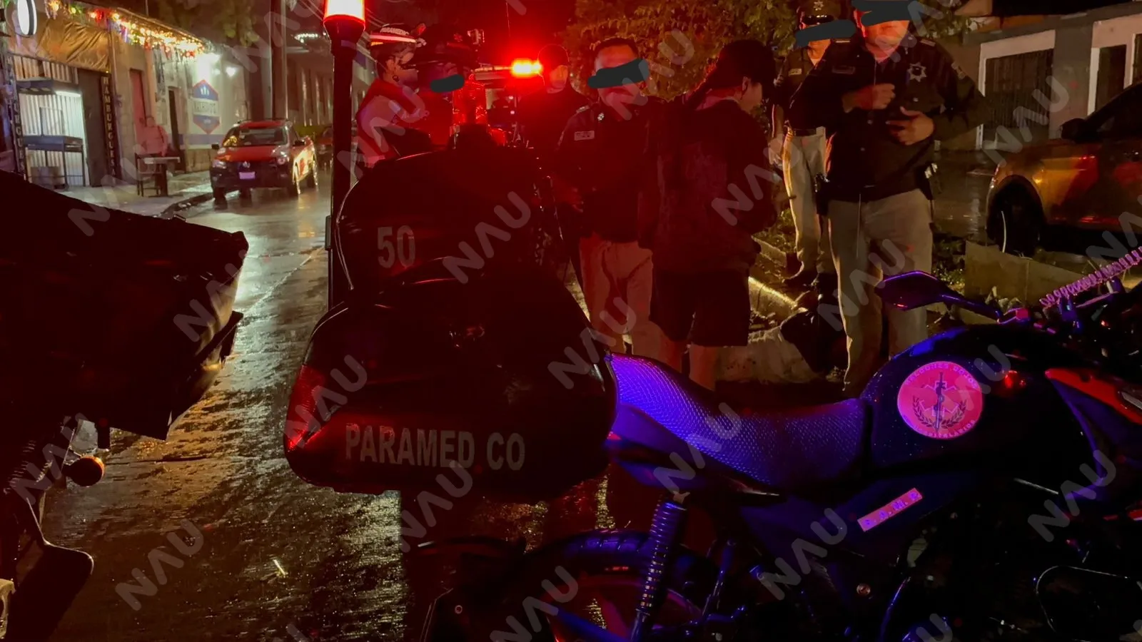 Motociclista colombiano resulta herido al derrapar en Tapachula