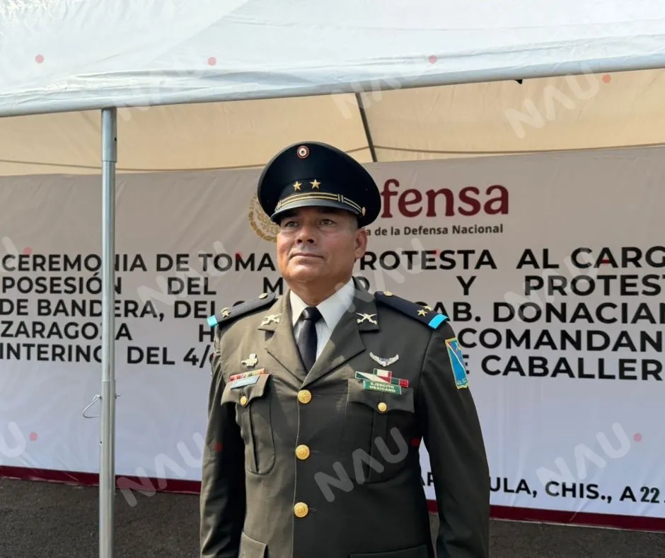 TOMA PROTESTA DONACIANO ZARAGOZA HERNÁNDEZ COMO COMANDANTE INTERINO DEL 4/o REGIMIENTO DE CABALLERÍA EN TAPACHULA