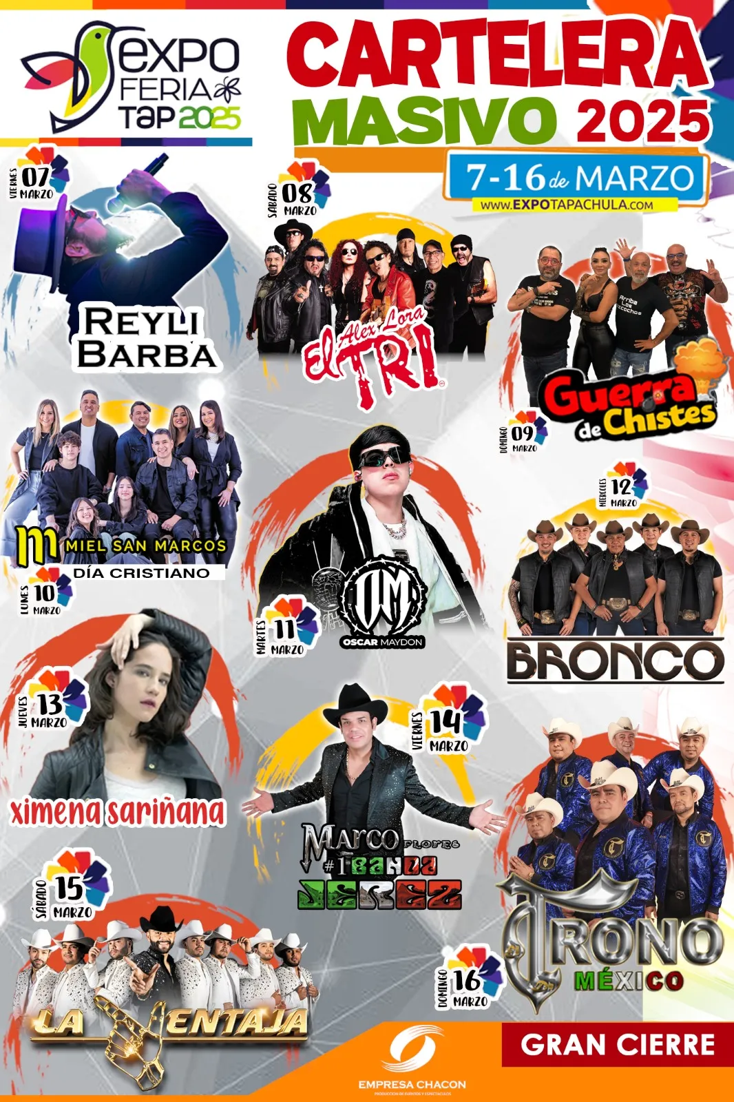 PRESENTAN CARTELERA MASIVO Y PALENQUE DE LA EXPO FERIA TAPACHULA 2025
