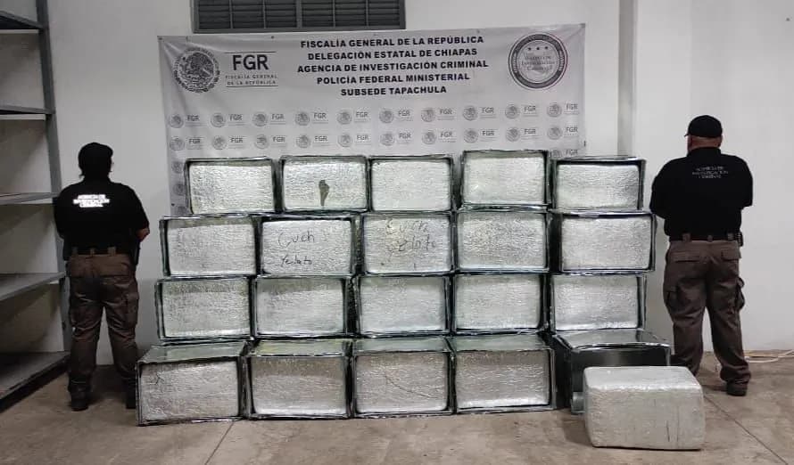 EN CATEO FGR ASEGURA MÁS DE 600 KILOS DE MARIHUANA EN CHIAPAS