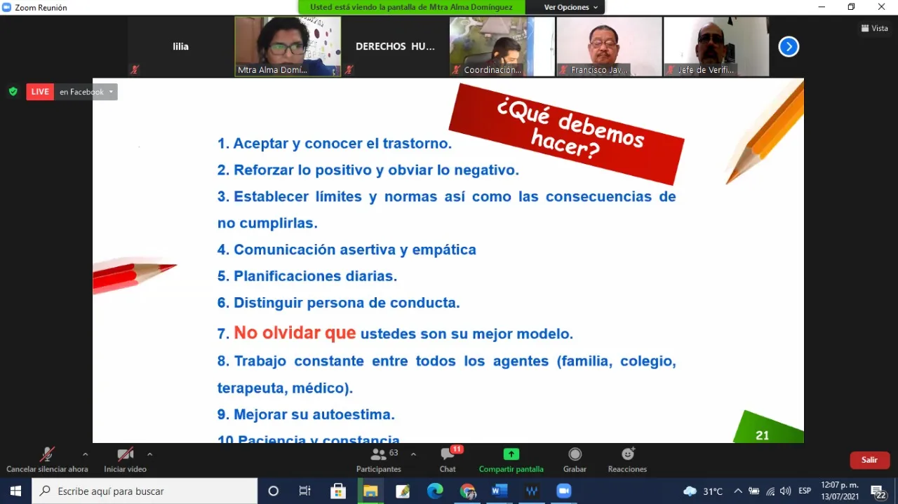 AYUNTAMIENTO DE TAPACHULA REALIZÓ CONFERENCIA VIRTUAL ¿CÓMO APOYAR A NIÑOS CON TDAH EN EL CONTROL DE LA PANDEMIA POR COVID-19?