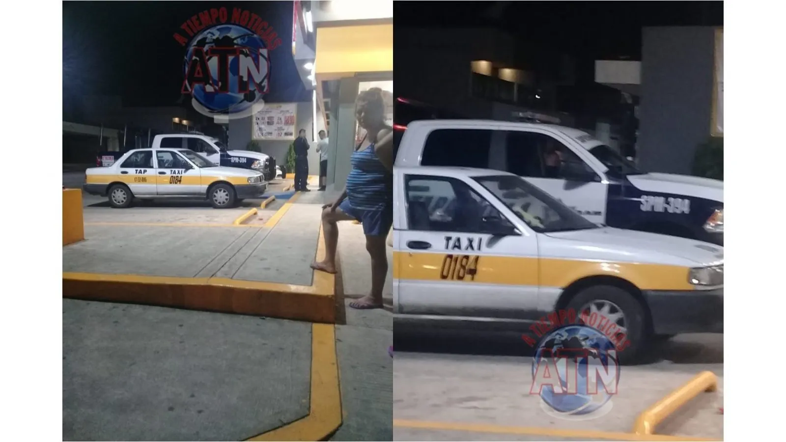 Ebrio conductor de un taxi hacía escándalo en un Oxxo