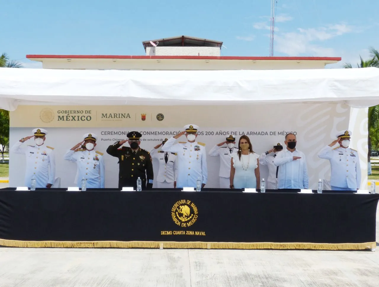 SECRETARÍA DE MARINA REALIZA CEREMONIA CONMEMORATIVA A LOS “200 AÑOS DE LA CREACIÓN DE LA ARMADA DE MÉXICO”, EN LA DÉCIMO CUARTA ZONA NAVAL