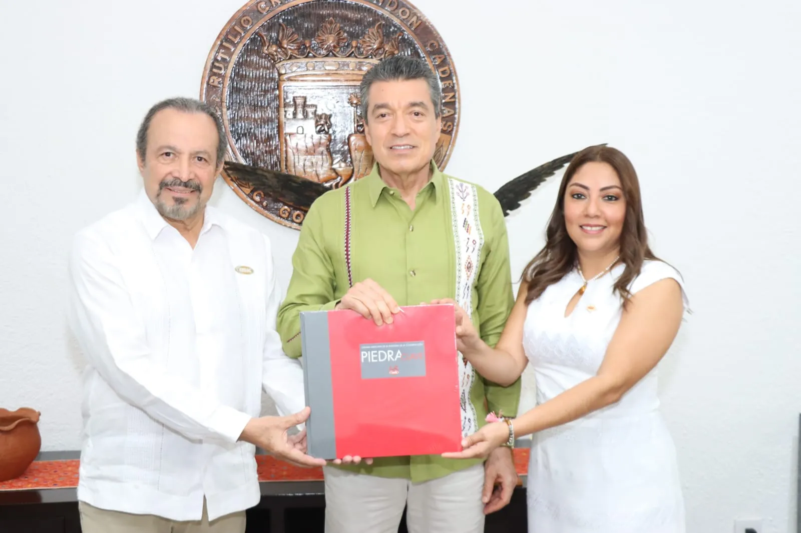 Se reúne Rutilio Escandón con presidente nacional de la CMIC, Francisco Javier Solares Alemán