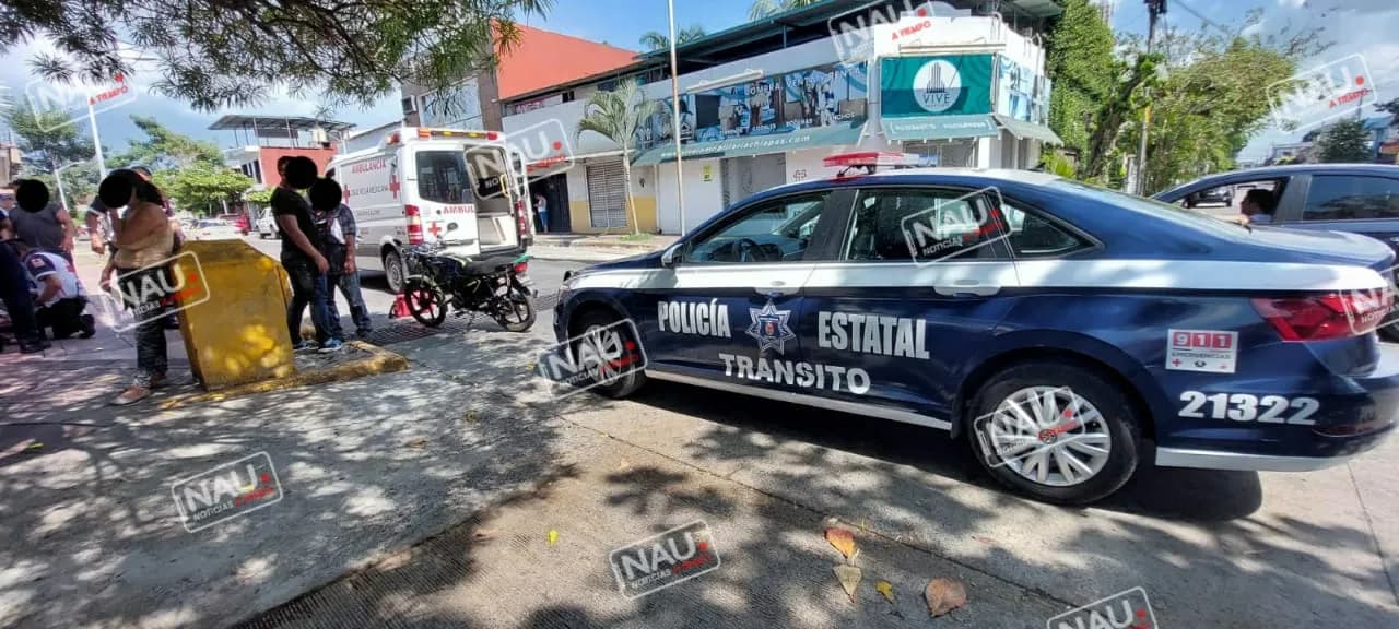 Motociclista atropella madre de familia.