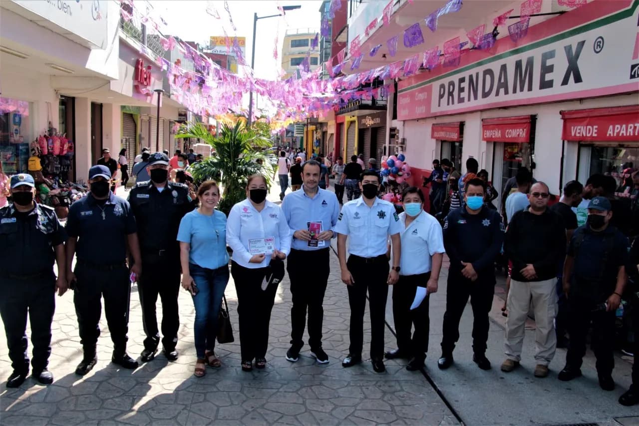 FORTALECEN SEGURIDAD EN PRIMER CUADRO DE LA CIUDAD ANTE INICIO DEL “BUEN FIN” EN TAPACHULA