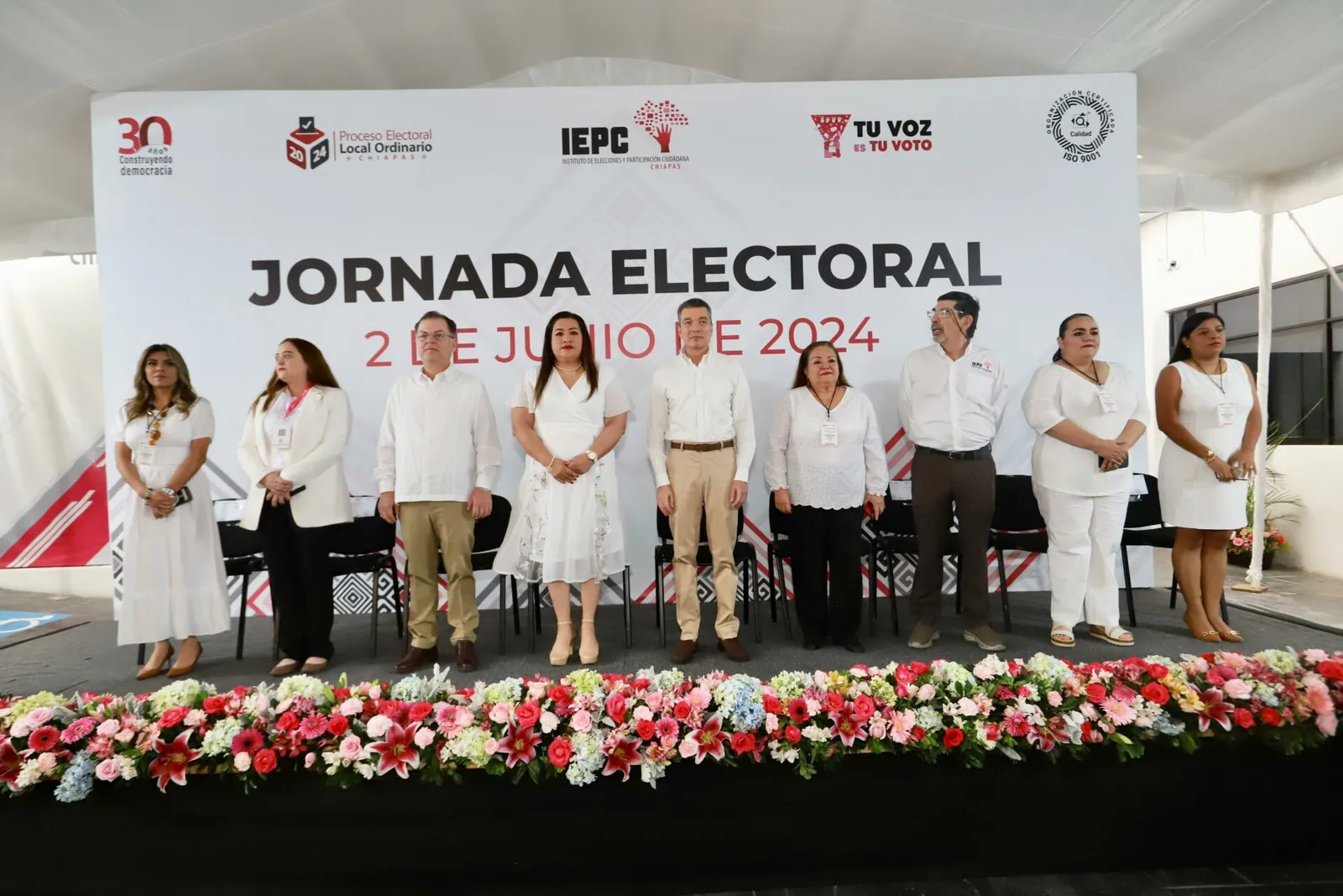 Rutilio Escandón reconoce trabajo del INE e IEPC en el proceso electoral 2024