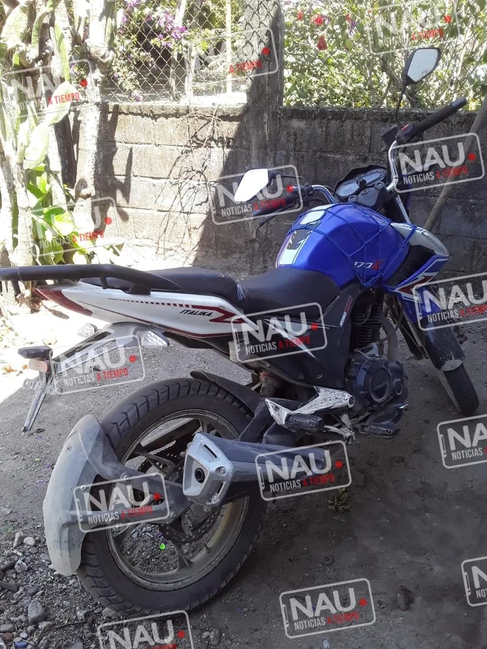 Localizan motocicleta con reporte de robo.