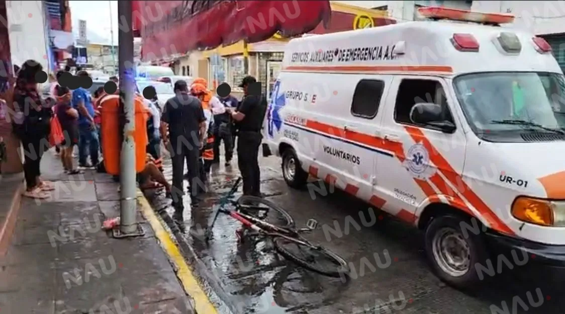 Accidente de tránsito en Tapachula deja a ciclista herido