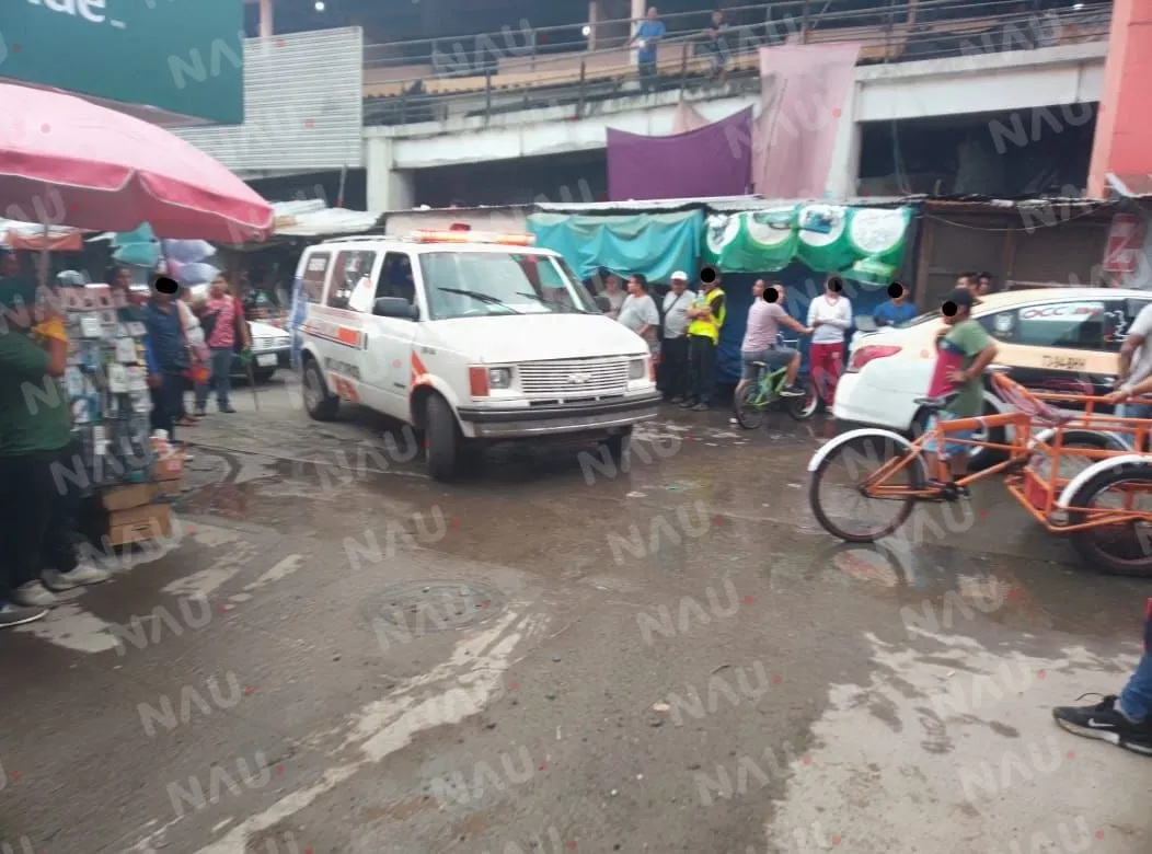 Persona atropellada en el mercado San Juan de Tapachula