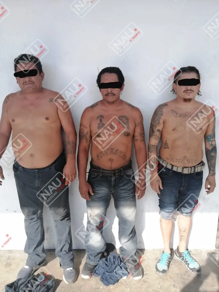 Presuntos narcomenudistas, El Bambi, El Negro y El Canelo, fueron detenidos en el centro de Tapachula