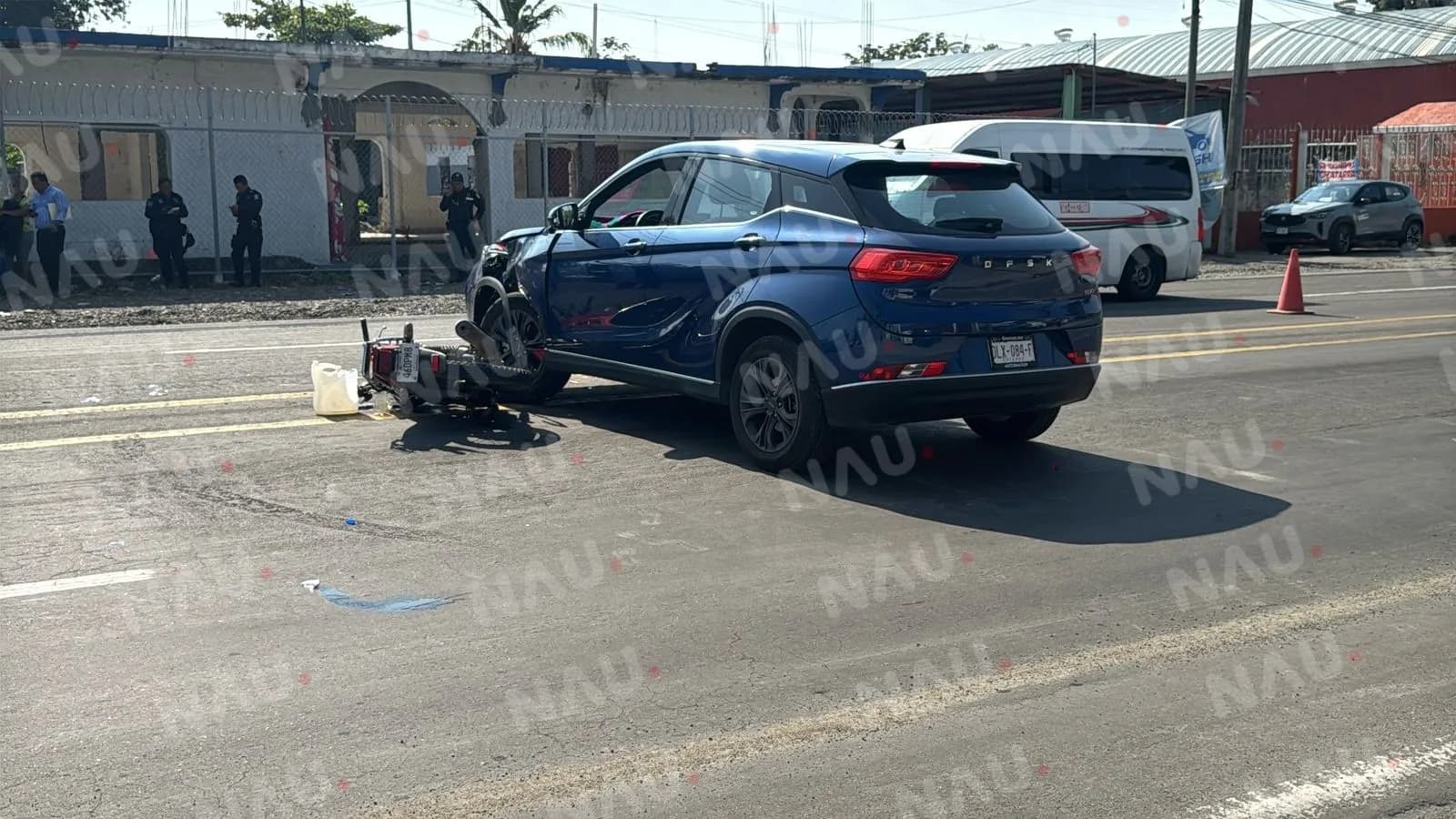 Motociclista resulta lesionado en accidente en carretera a Puerto Madero