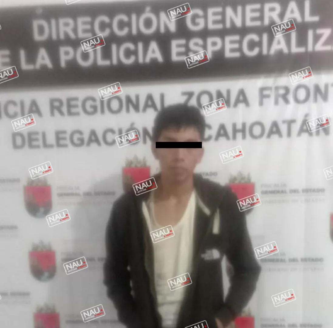 Detienen a una persona con marihuana en Cacahoatán.
