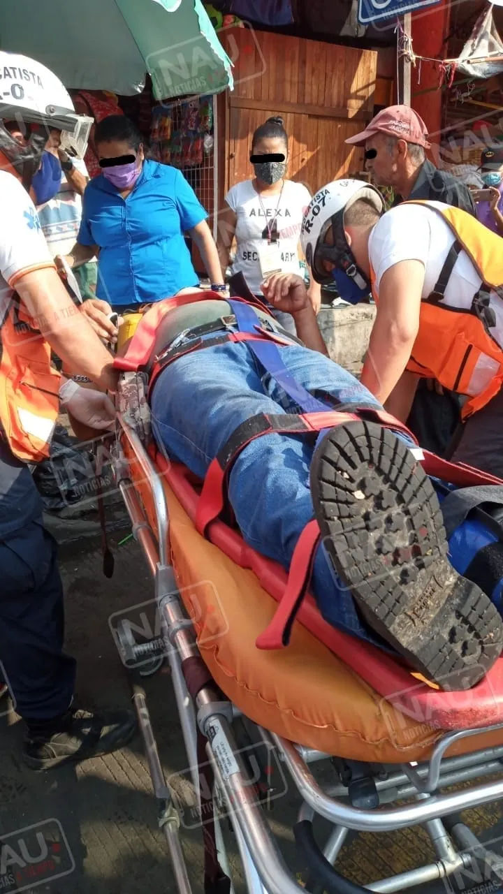 Recolector de basura se accidento y le cayó encima un tambo
