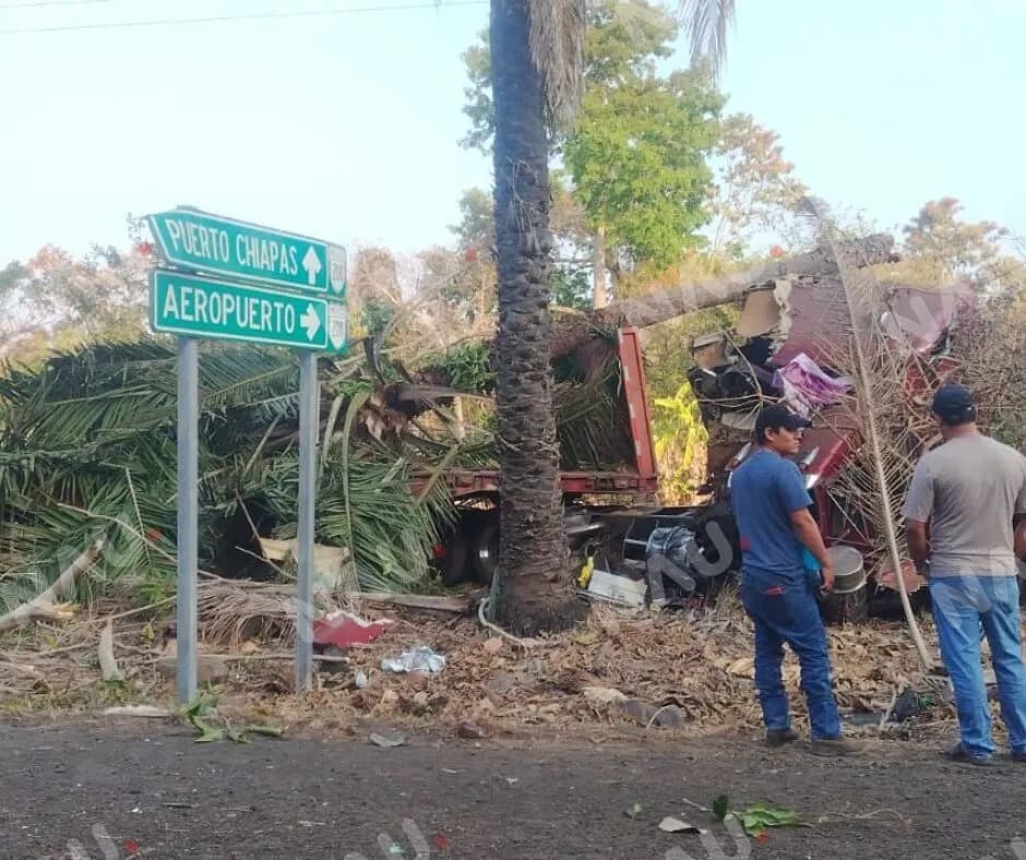 Cuatro personas lesionadas en choque sobre la carretera Tapachula–Puerto Madero