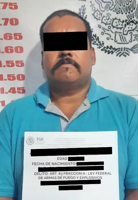 POR PORTACIÓN DE ARMA DE FUEGO FGR OBTIENE SENTENCIA EN PROCEDIMIENTO ABREVIADO CONTRA UNA PERSONA