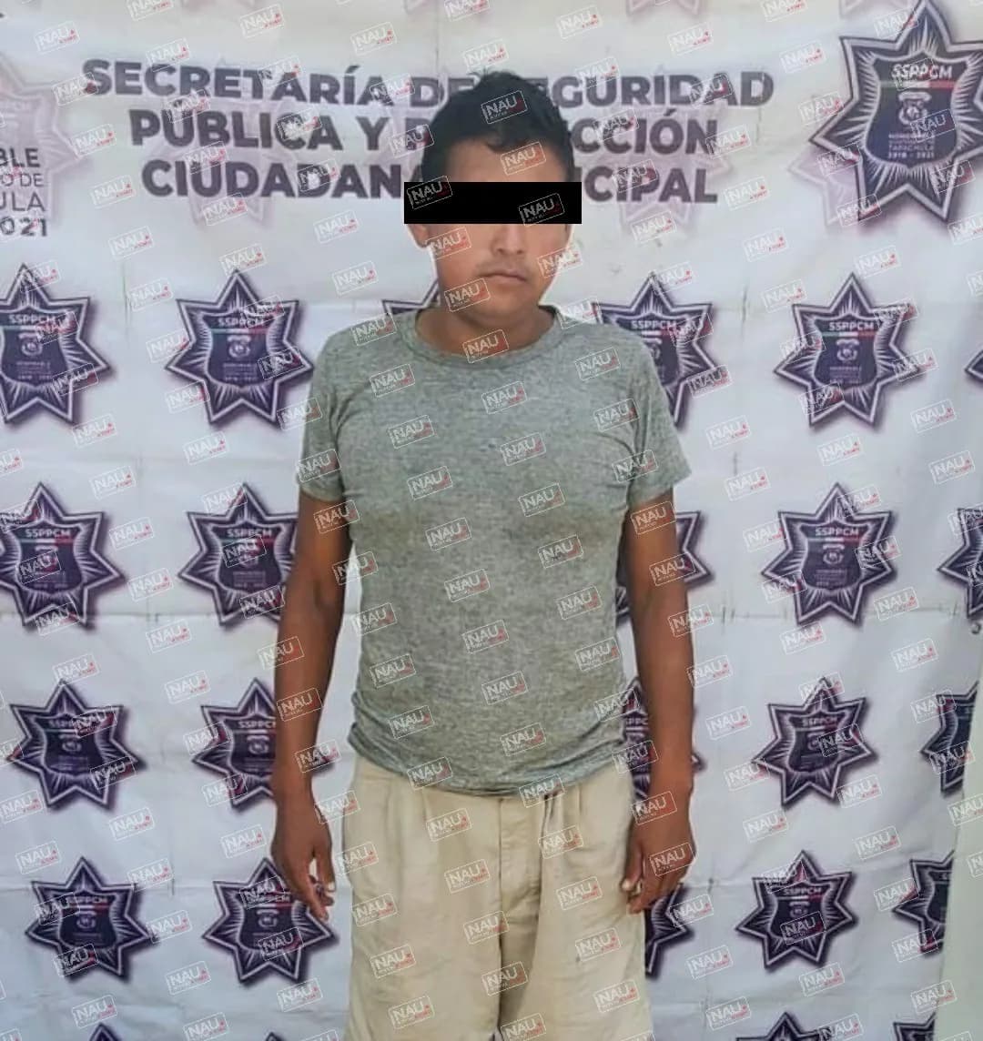Un vendedor de marihuana fue detenido en el primer cuadro de la ciudad de Tapachula por elementos de la Policía Municipal
