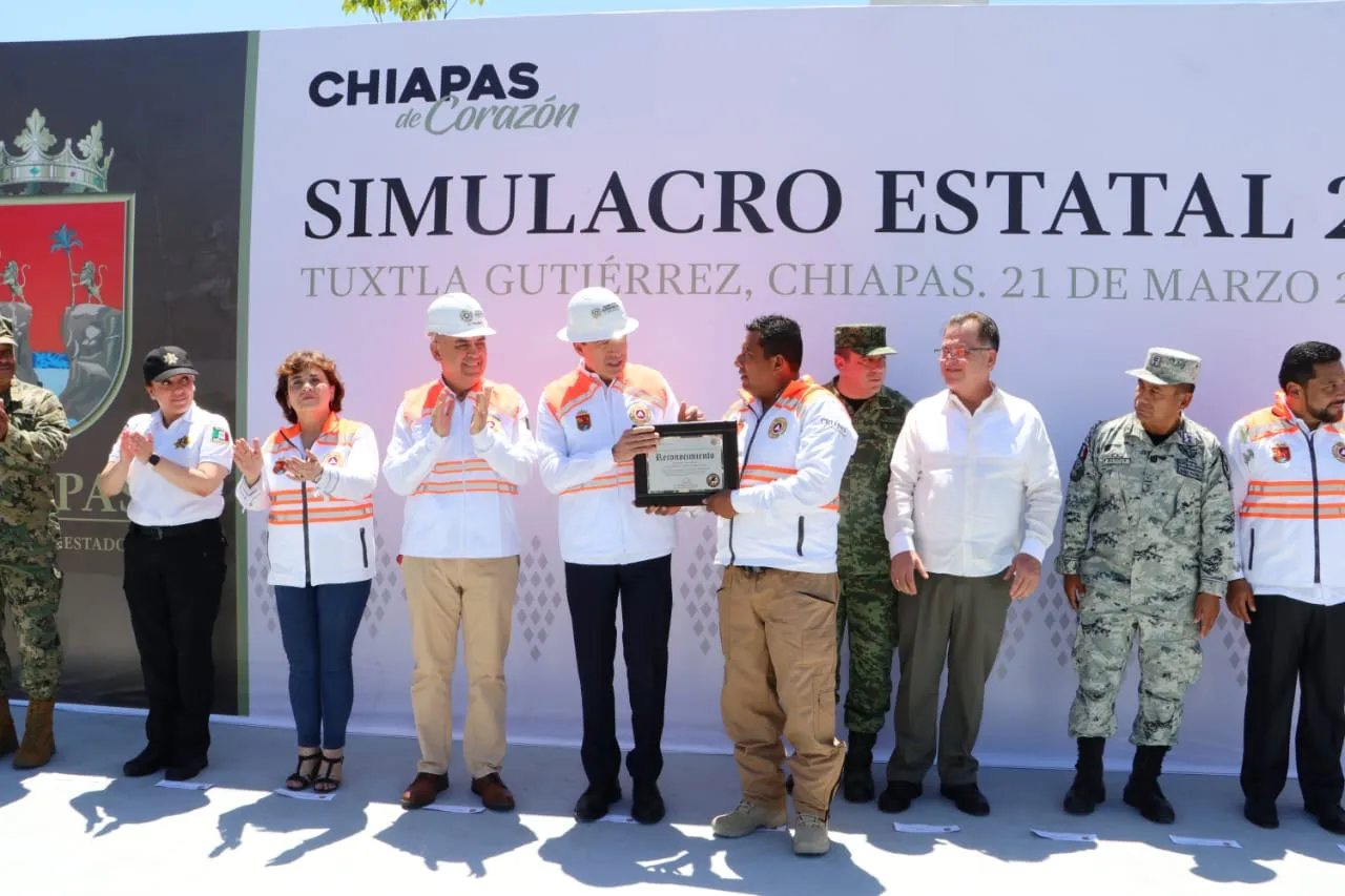 Encabeza Rutilio Escandón Megasimulacro Estatal, con hipótesis de sismo de 8.2