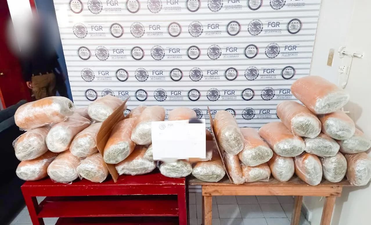 ASEGURA FGR APROXIMADAMENTE 45 KILOS DE MARIHUANA EN CHIAPAS