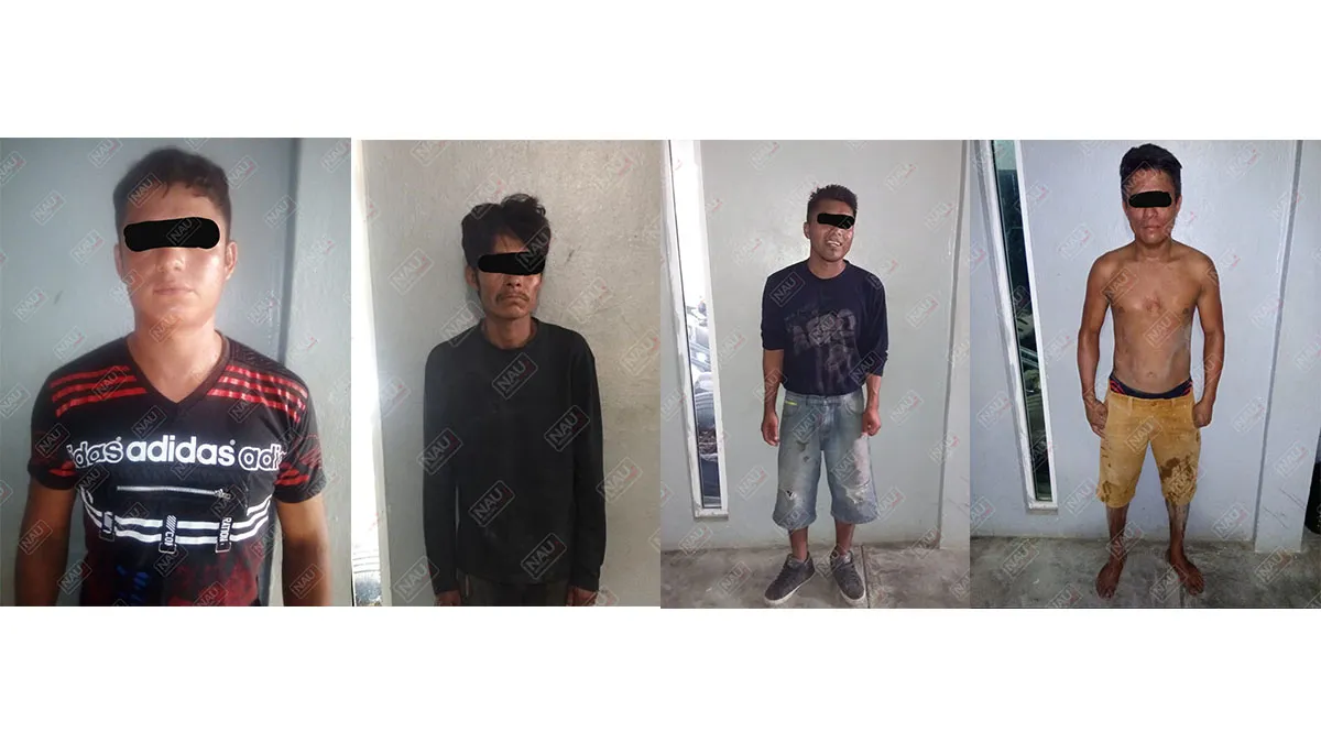 Detienen a 4 personas en Suchiate por diferentes delitos