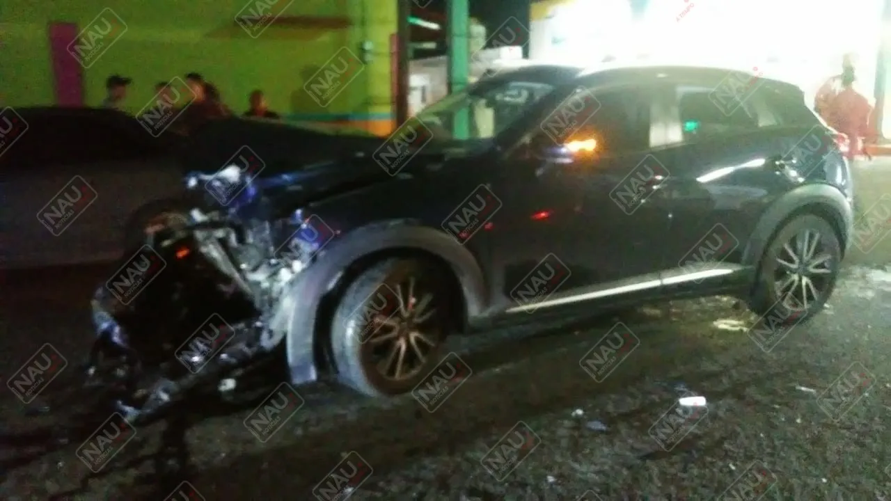 Taxista resulta lesionado al ser impactado por un vehículo