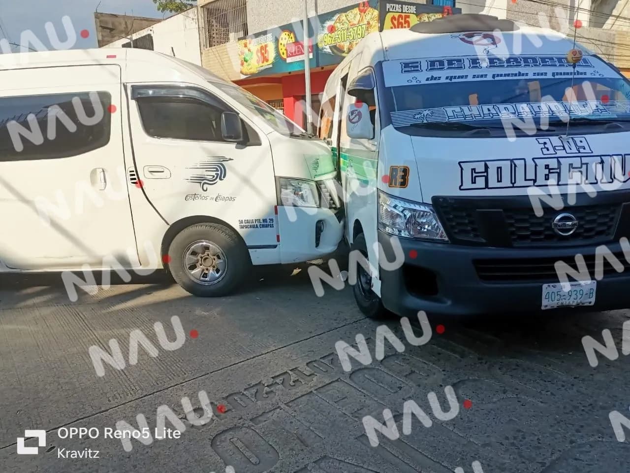 Choque de dos unidades del transporte público deja dos lesionados