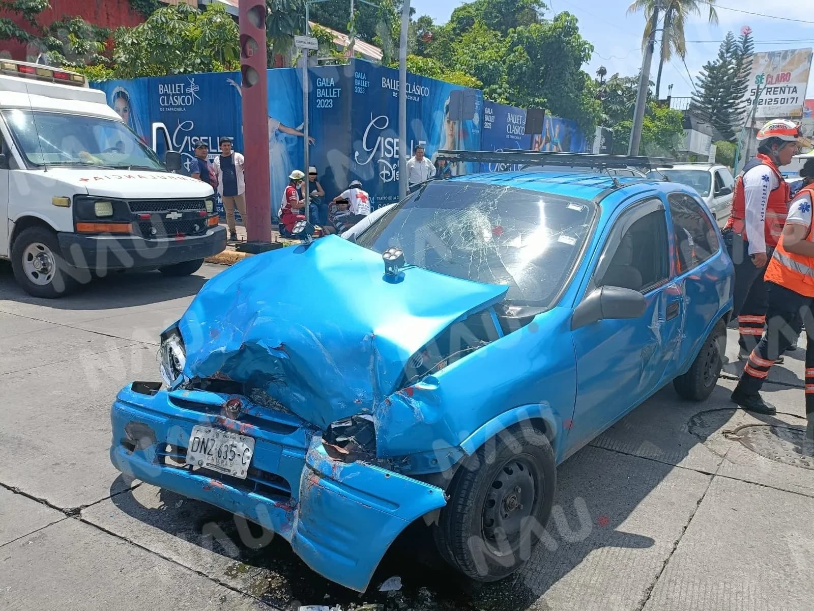 Dos lesionados leves deja accidente en la central oriente y 7 avenida norte sur