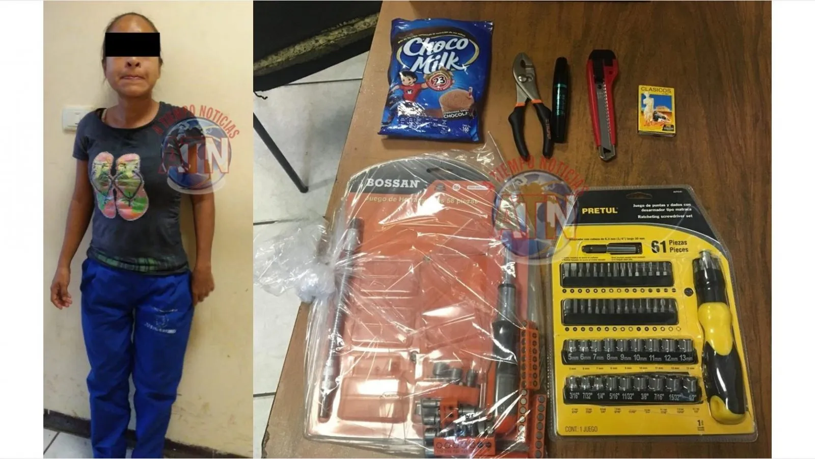 Entró a robar a una tienda de autoservicio