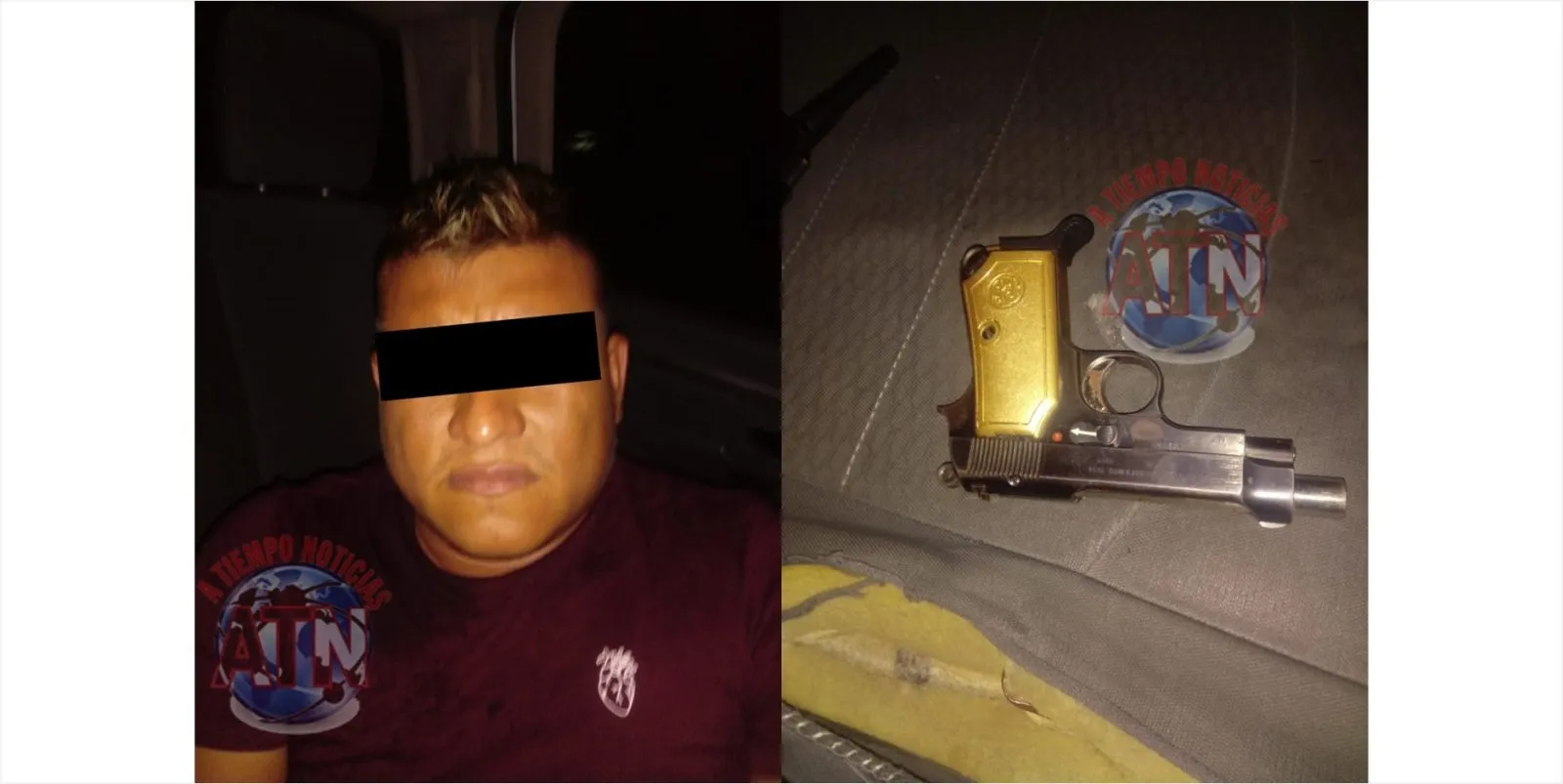 Detenido con pistola y marihuana