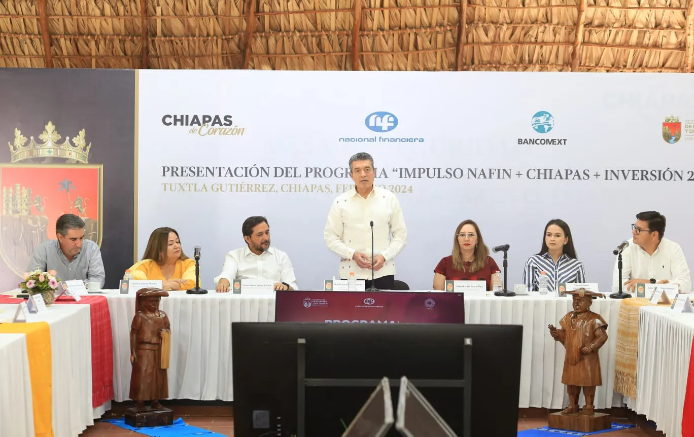 Encabeza Rutilio Escandón lanzamiento del programa Impulso Nafin + Chiapas + Inversión 2024