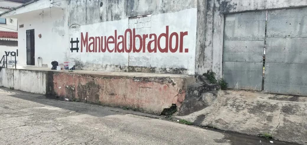 La presencia #ManuelaObrador en Tapachula se refleja en calles y avenidas de la ciudad.