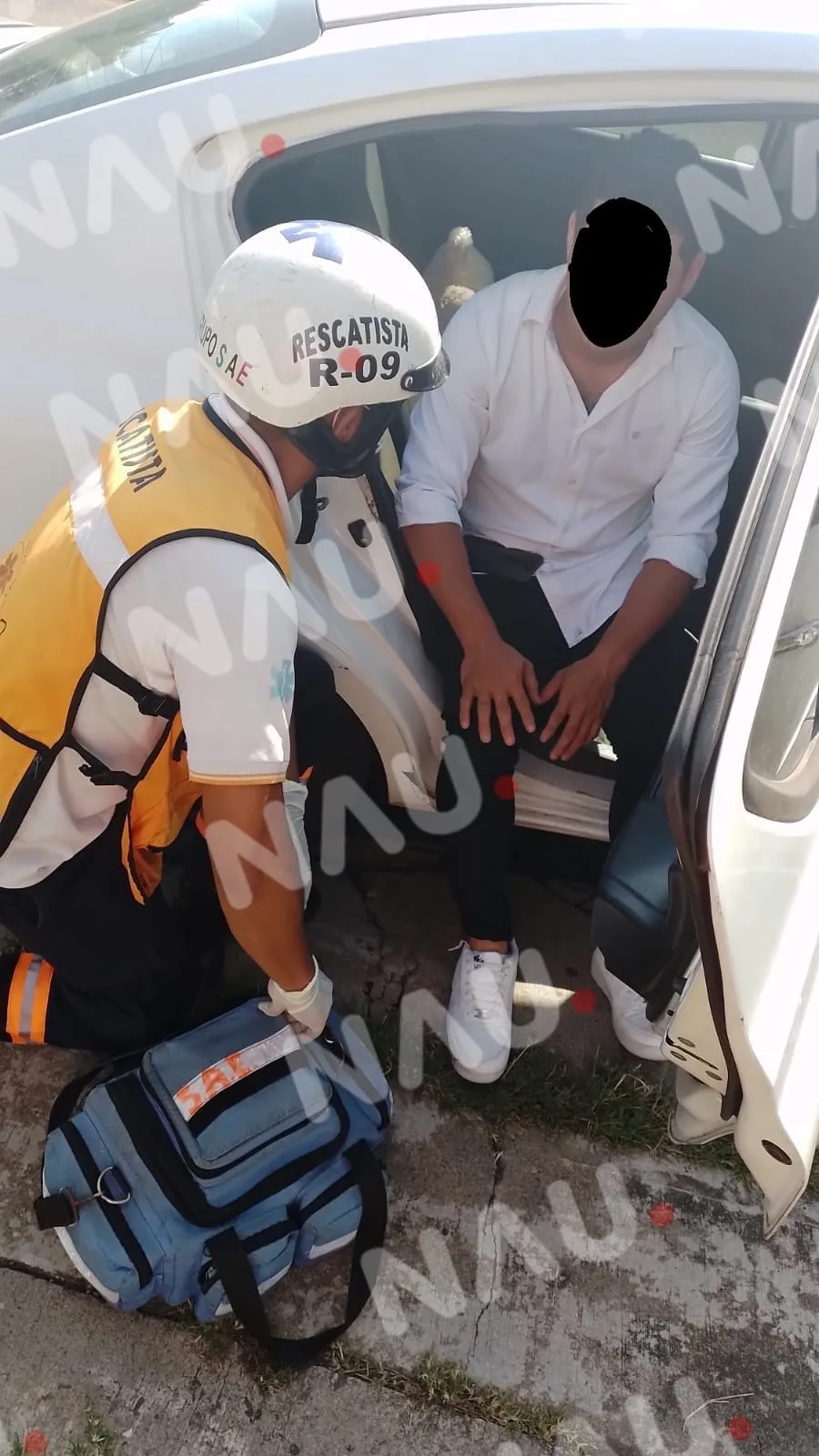 Motociclista lesionado al derrapar en una motocicleta