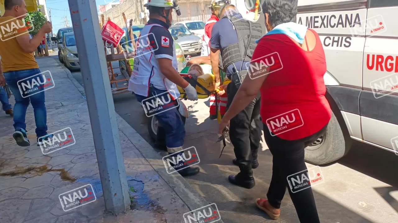 Cae un señor de la 3 edad de tres metros de altura.