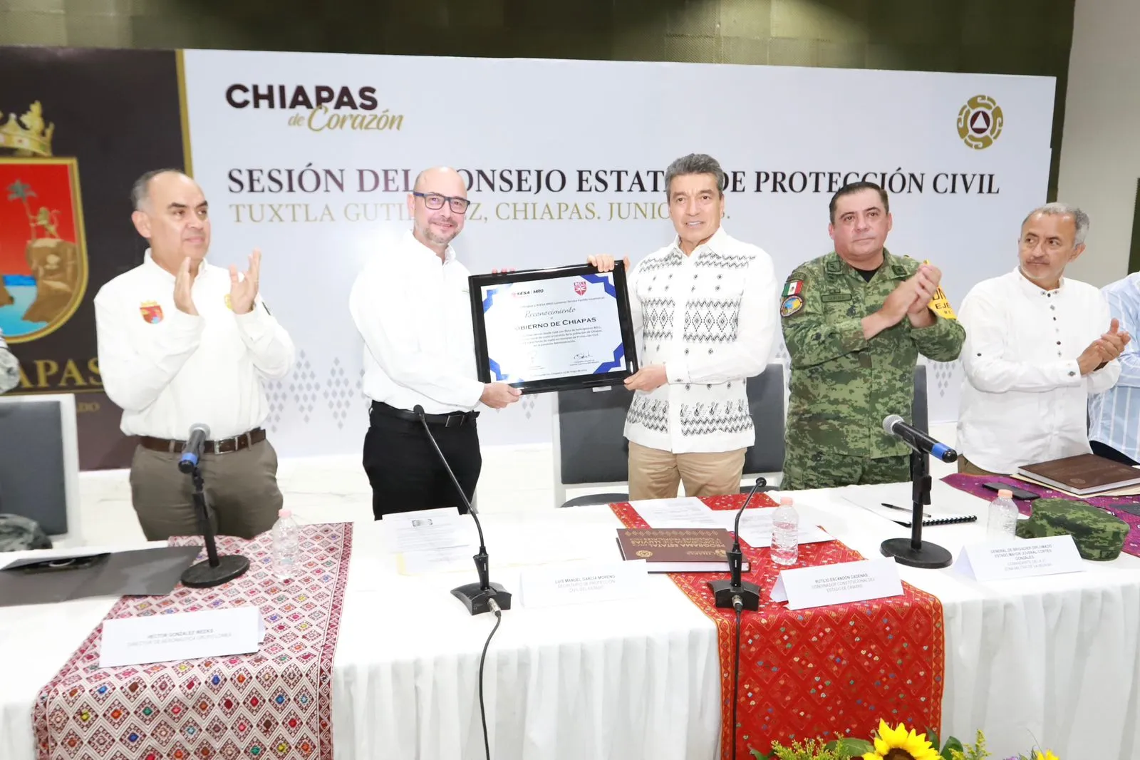 Encabeza Rutilio Escandón Sesión del Consejo Estatal de Protección Civil
