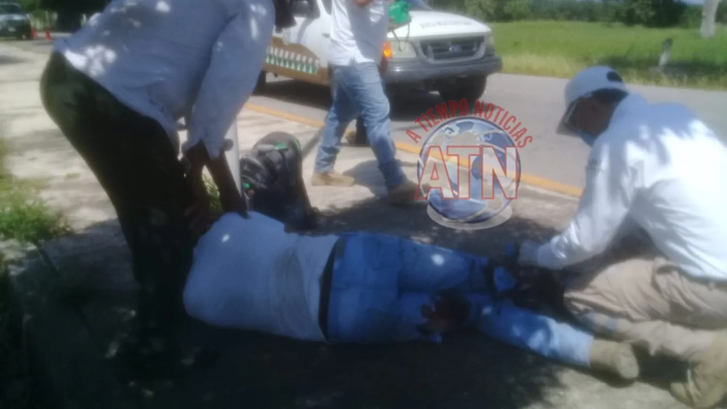 Joven resultó lesionado con un tractor