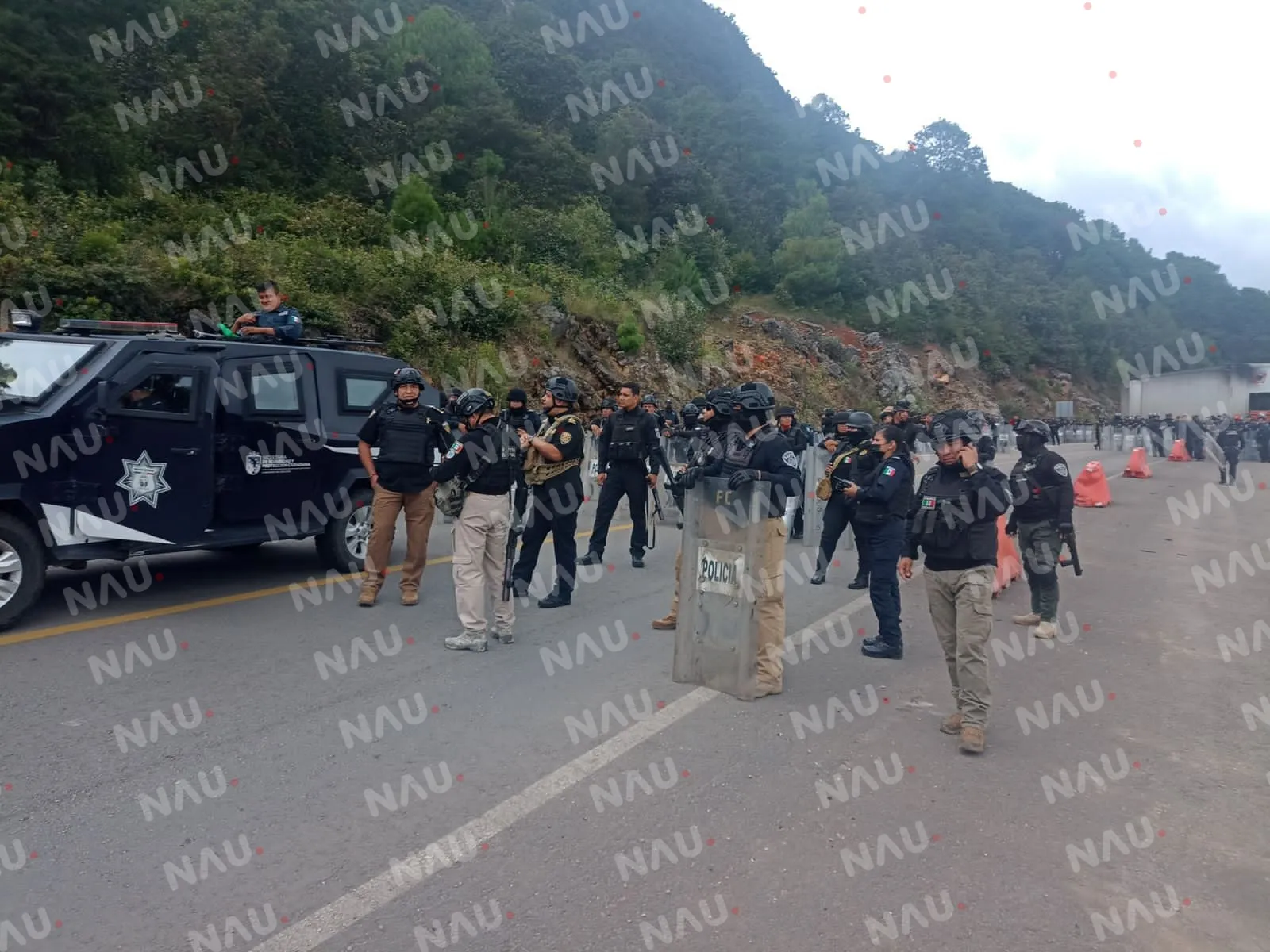 SSyPC restablece orden y libre tránsito en el kilómetro 46 de la carretera de cuota Tuxtla-San Cristóbal