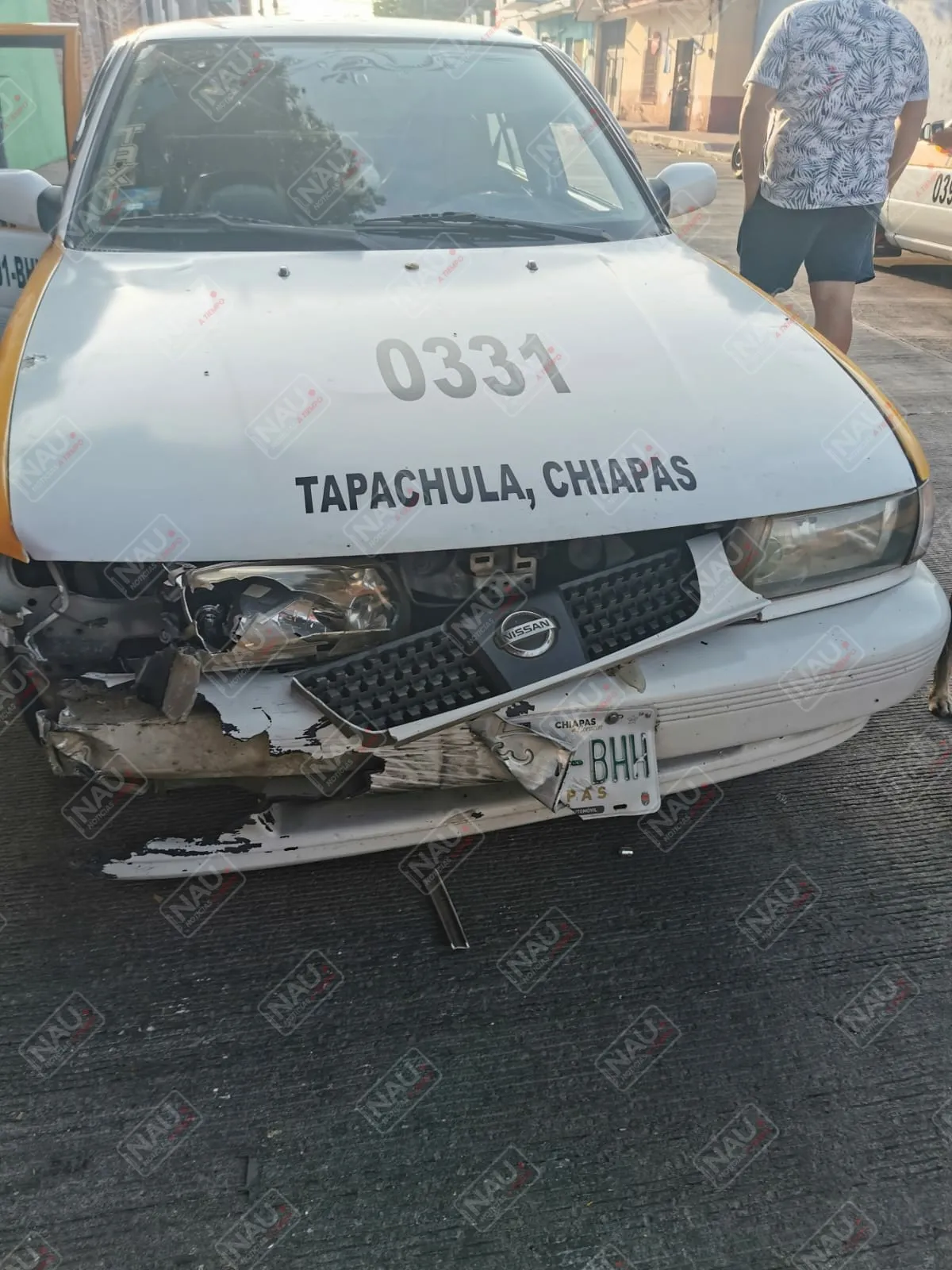 Motociclista lesionado al ser atropellado por un taxi